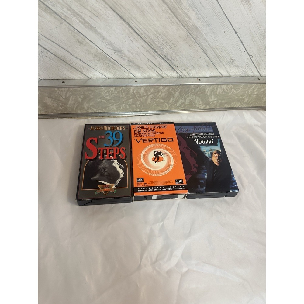Alfred Hitchcock VHS Lot: Vertigo + The 39 Steps + Vertigo Collection Edition!